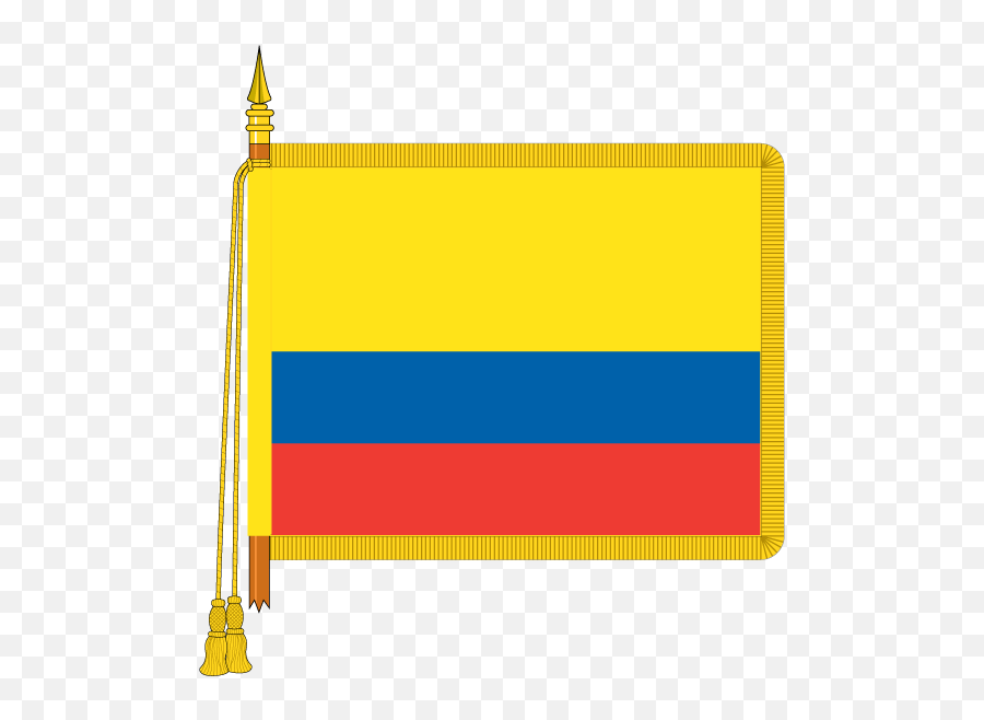 Ceremonial Colombia Flag - Gold Fringe Uk Flag Png,Colombia Flag Png