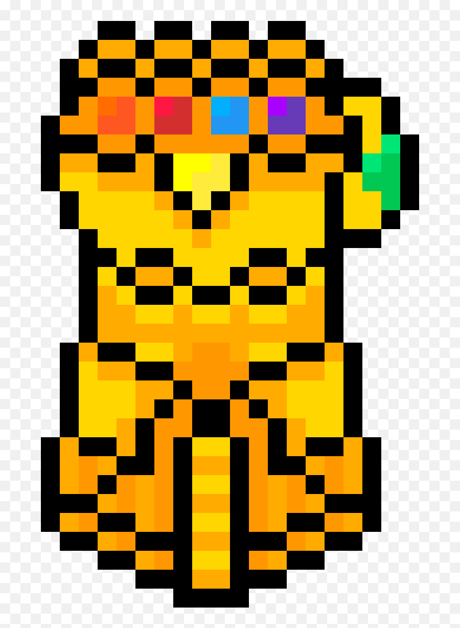 Pixilart - Thanosu0027 Gauntlet By Wheatfreecookie Infinity Gauntlet Pixel Art Thanos Png,Thanos Gauntlet Png