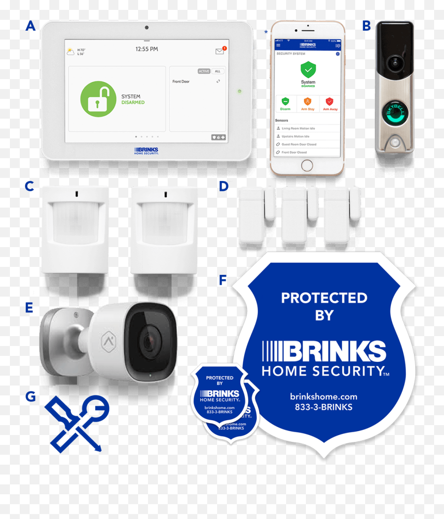Home Security System With Outdoor - Security Systems With Doorbell Camera Png,Video Camera Logo