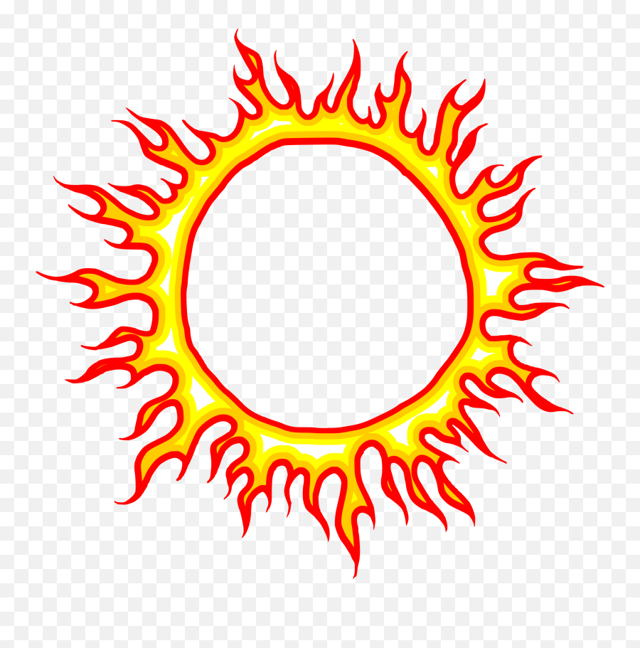 6 Cartoon Fire Circle Vector Eps Svg Png Transparent - Flame Circle Transparent,Flame Border Png