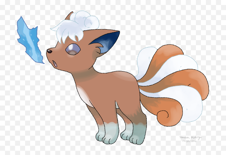 Crossbreed Vulpix - Vulpix And Alolan Vulpix Fusion Png,Vulpix Transparent