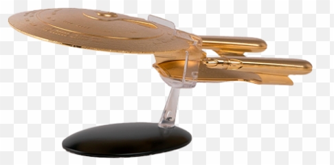 Exclusive Uss Enterprise Ncc - 1701D XL Gold Starship Model Cymbal png