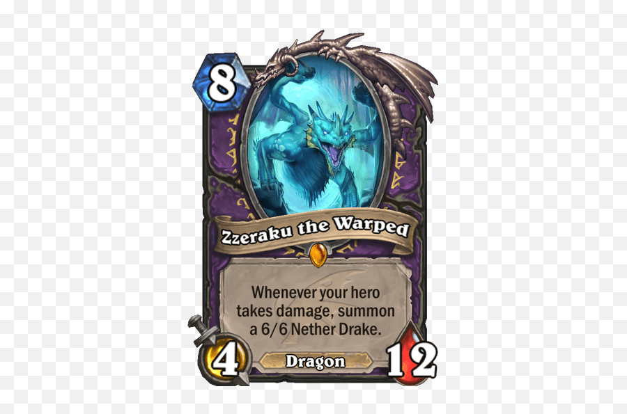 New Warlock Legendary Card - Zzeraku The Warped Card Zzeraku The Warped Png,Wow Warlock Icon