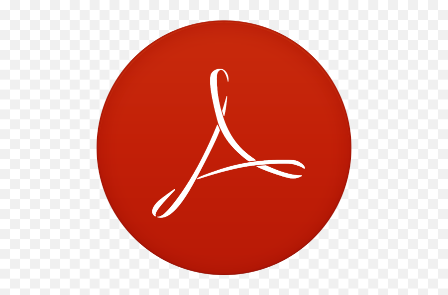 Adobe Reader Icon - Adobe Acrobat Icon Circle Png,Round Pdf Icon
