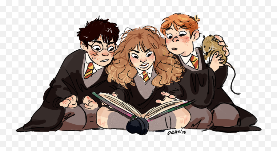 Ron Weasley Harry Potter Hermione - Harry Potter Friends Couch Png,Harry Potter Transparent