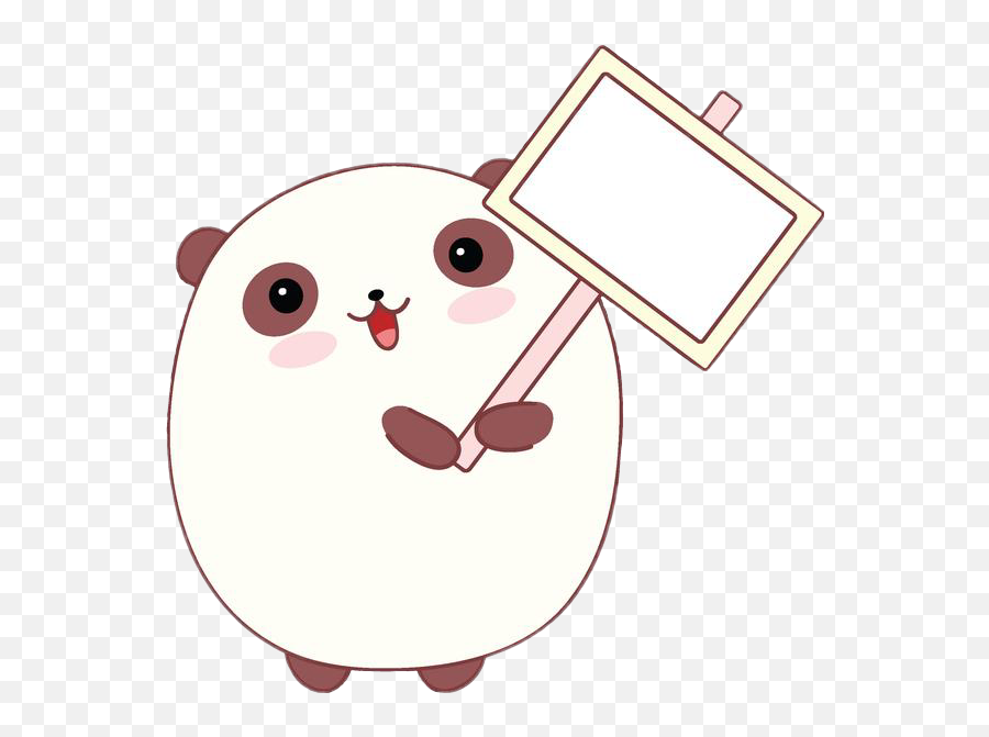 Download Panda Sign Blanksign Frame Cute Kawaii Chibistyle - Cartoon Png,Cute Panda Png