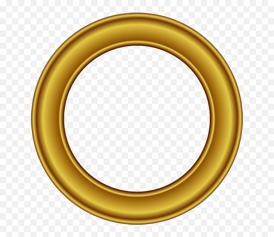 Round Gold Frame Png 5 Image - Clipart Gold Round Frame,Gold Picture Frame Png