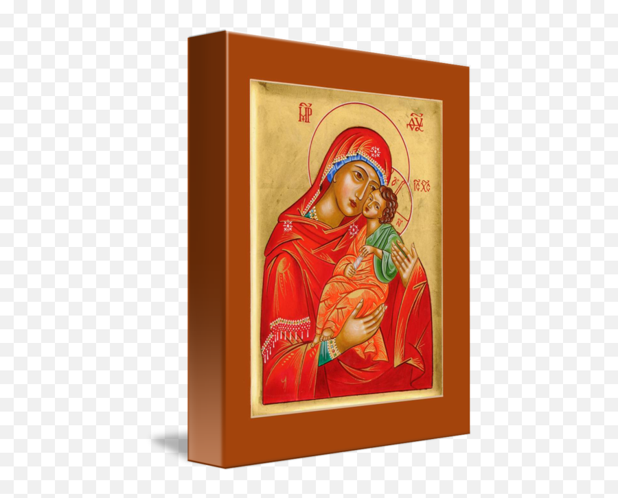 Our Lady Of Tenderness By Alina Smolyansky - Picture Frame Png,Byzantine Icon Of Mary