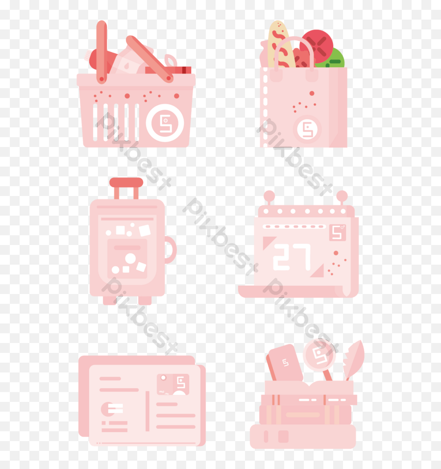 Cute Korean Drawing Life Small Icon Elements Ai Free - Girly Png,Download Icon Folder Bts