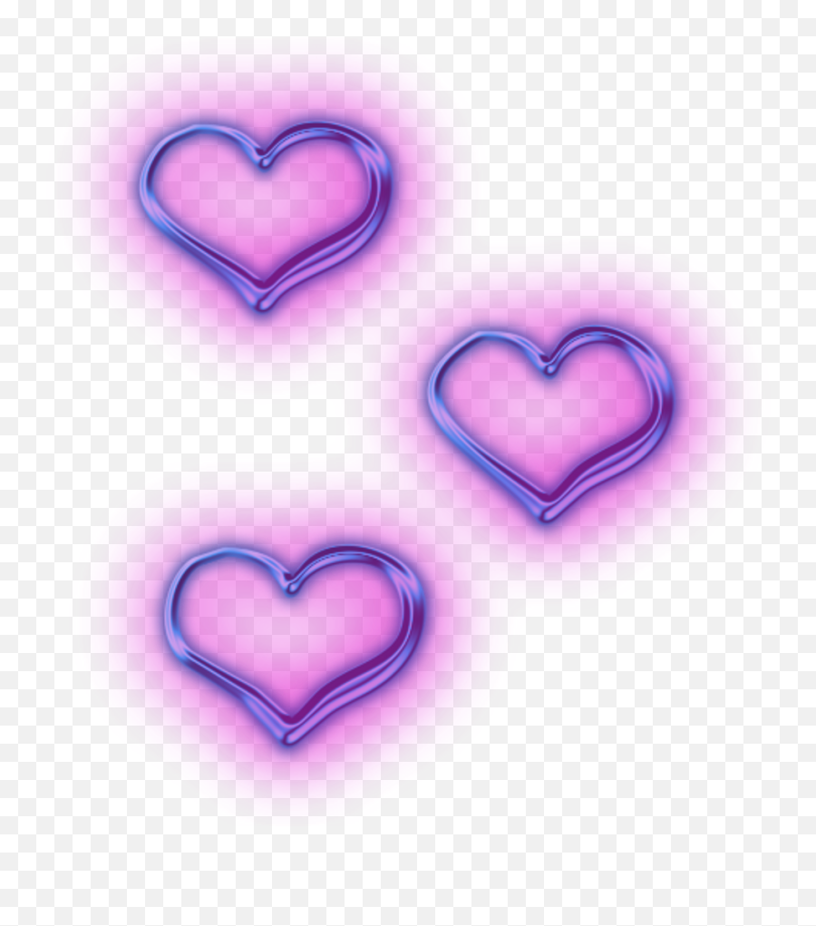 Neon Purple Heart Transparent Png - Transparent Purple Aesthetic Png,Purple Heart Emoji Png