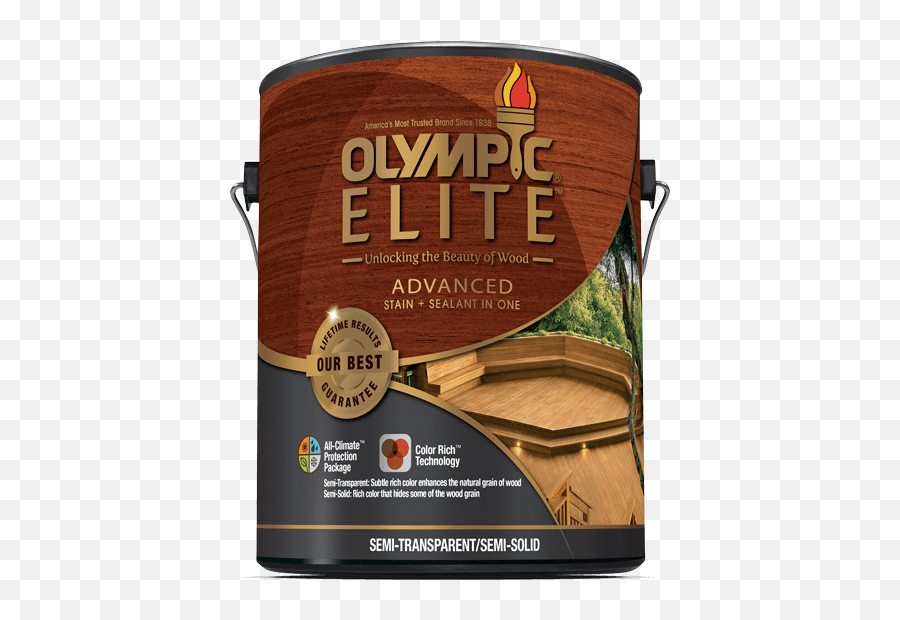 Olympic Elite Wood Stain Review 2022 Best Deck - Olympic Elite Semi Transparent Stain Png,Olympic Icon Ceiling Paint