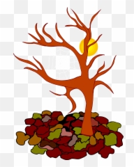 Bare Tree - Autumn Leaves Down clipart Free download Falling Of Clipart png
