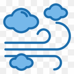 Foggy Icon - Weather Style Blue Download SVG PNG Dot