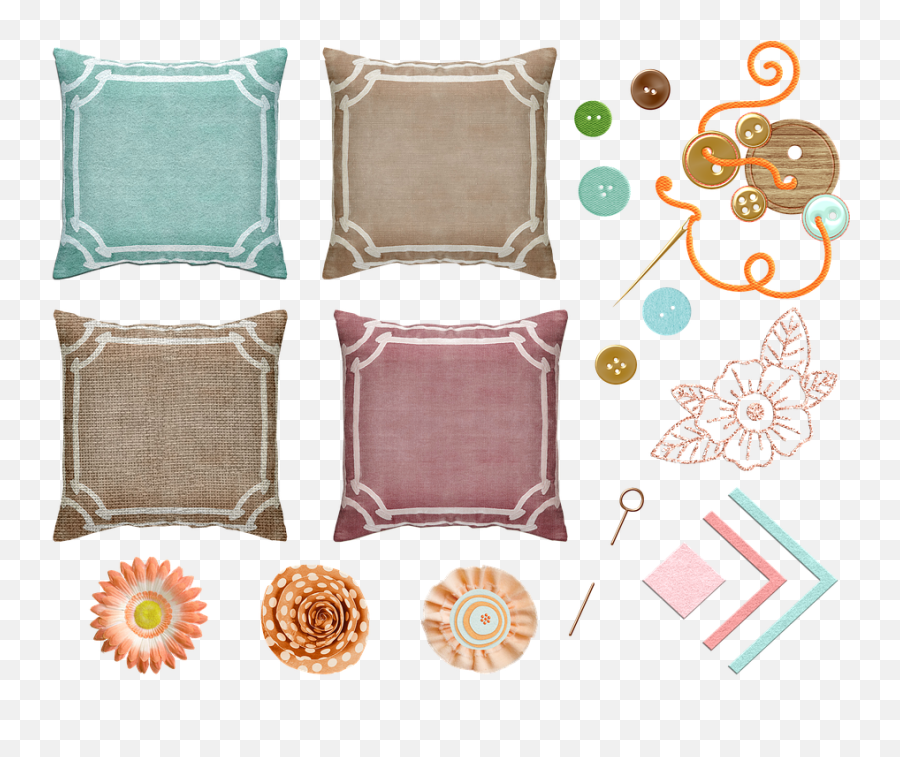 Throw Pillow Buttons - Free Image On Pixabay Cushion Png,Cushion Png