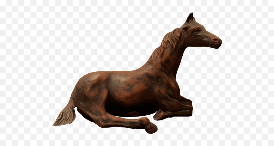 Brown Horse Lying Down Statue Free Png Images - Horse Lying Down Png,Sculpture Png