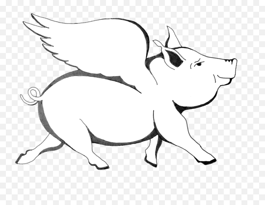 Flying Pig Png - Flying Pig Transparent Clipart Full Size Clipart Flying Pig,Pig Png