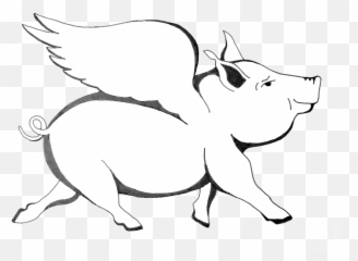 Flying Pig Png - Transparent Clipart Full Size