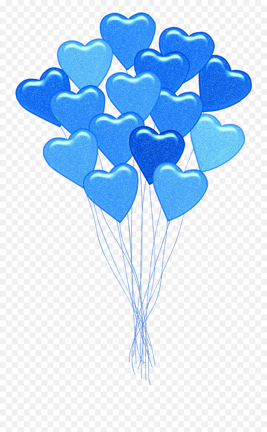 Blue Hearts - Balão De Coração Png,Blue Heart Png