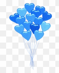 Blue Hearts - Balão De Coração Png,Blue Heart Png