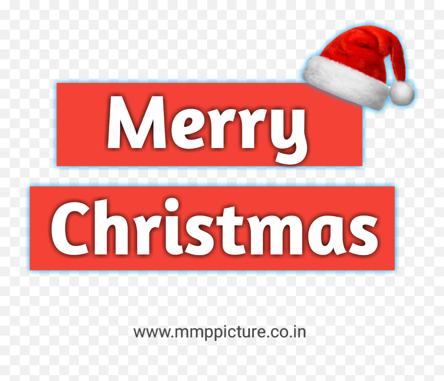 Merry Christmas Text Png With Cap - Christmas,Merry Christmas Text Png