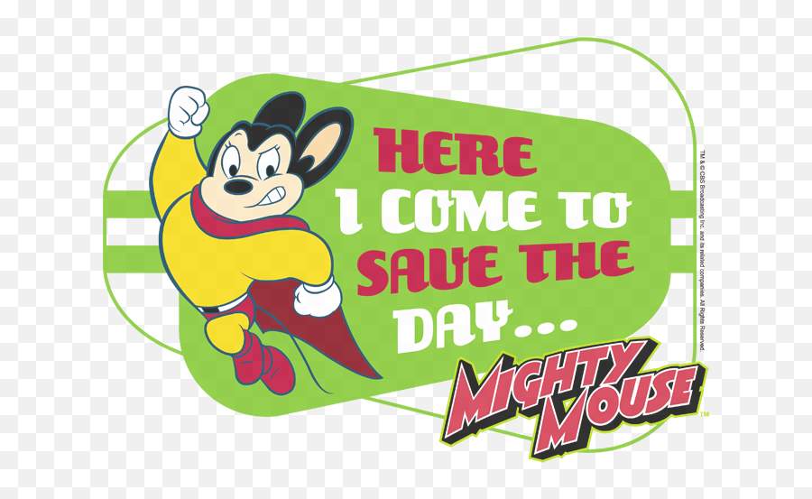Mighty Mouse Here I Come Youth T Shirt - Cartoon Png,Mighty Mouse Png