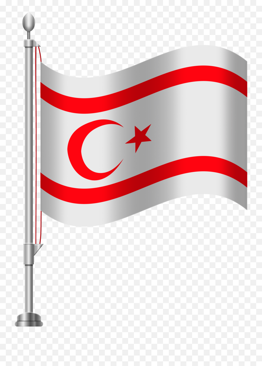 Northern Cyprus Flag Png Clip Art - Vatican Flag Gif Png,Flag Transparent Background