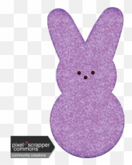 Easter - Purple Peep Bunny Graphic By Melissa Riddle Pixel Domestic Rabbit Png,Peeps Png