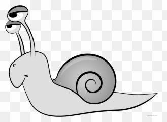 Cartoon Snail Animal Free Black White - Animated Snail Png,Snail Transparent