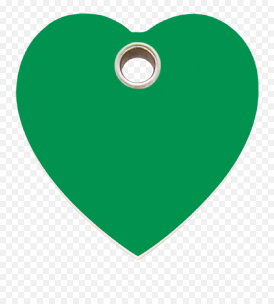Flat Plastic Green Heart Pet Tag - Small Medium Or Large Jake N Joes Sports Grille Norwood Png,Green Heart Png