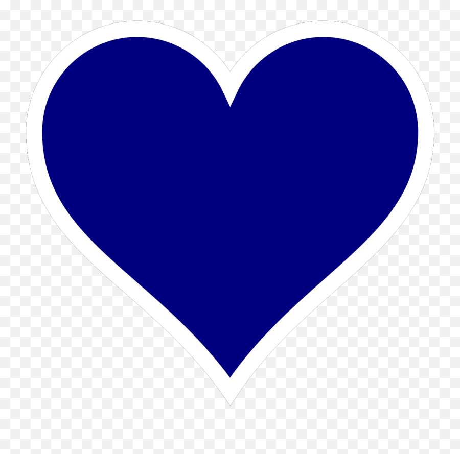 Blue Heart Clipart Transparent Background - Dark Blue Heart Png,Blue Heart Transparent Background