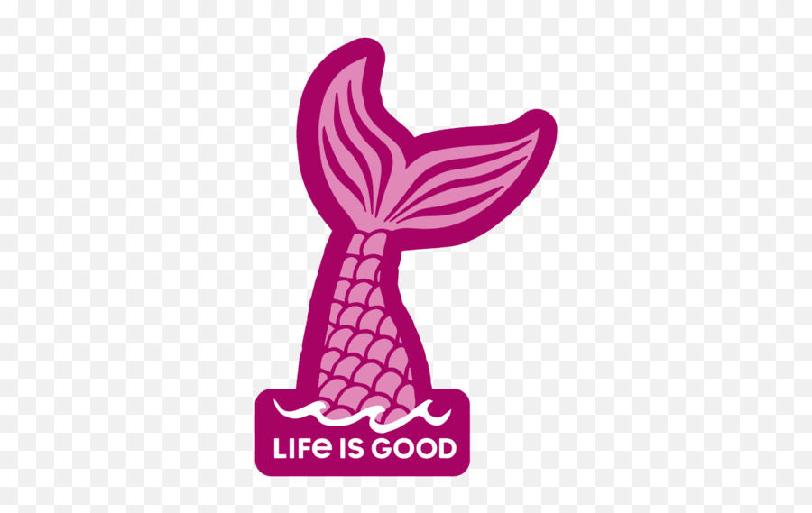 Accessories Mermaid Tail Small Die Cut Decal Life Is Good - Clip Art Png,Mermaid Tails Png