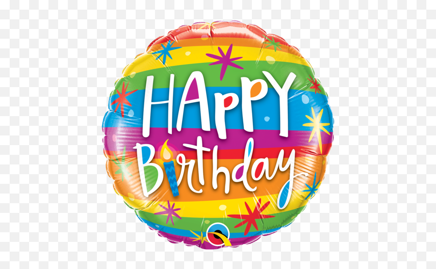 Rainbow Colours Happy Birthday Balloon - Imagens De Bexiga De Aniversário Png,Happy Birthday Balloons Png