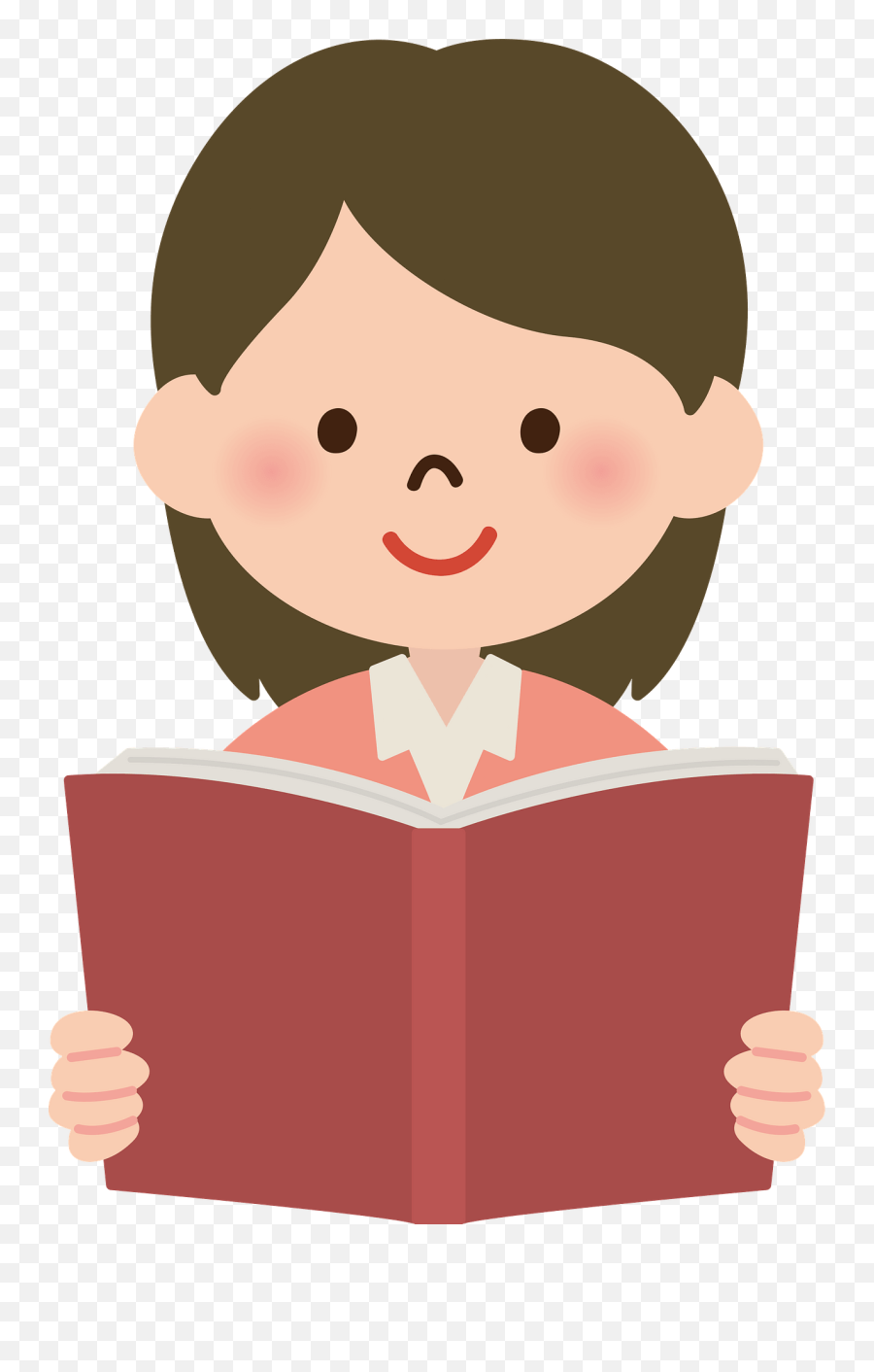Girl Is Reading A Book Clipart - Girl Reading A Book Clipart Png,Book Clip Art Png