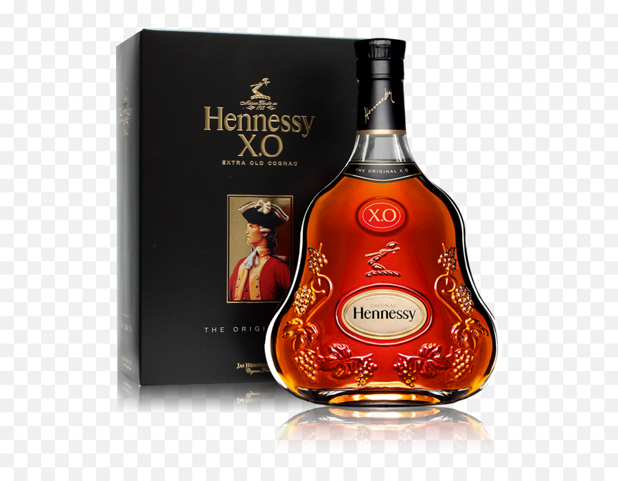 Download Hd Hennessy Xo Bottle With Gift Box - Hennessy Hennessy Xo 70cl Png,Hennessy Bottle Png