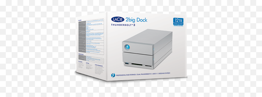 Lacie 2big Dock U0026 Raid Thunderbolt 3 Usb - C Hard Drive Lacie 2big Dock Thunderbolt 3 16tb Png,Thunderbolt Png