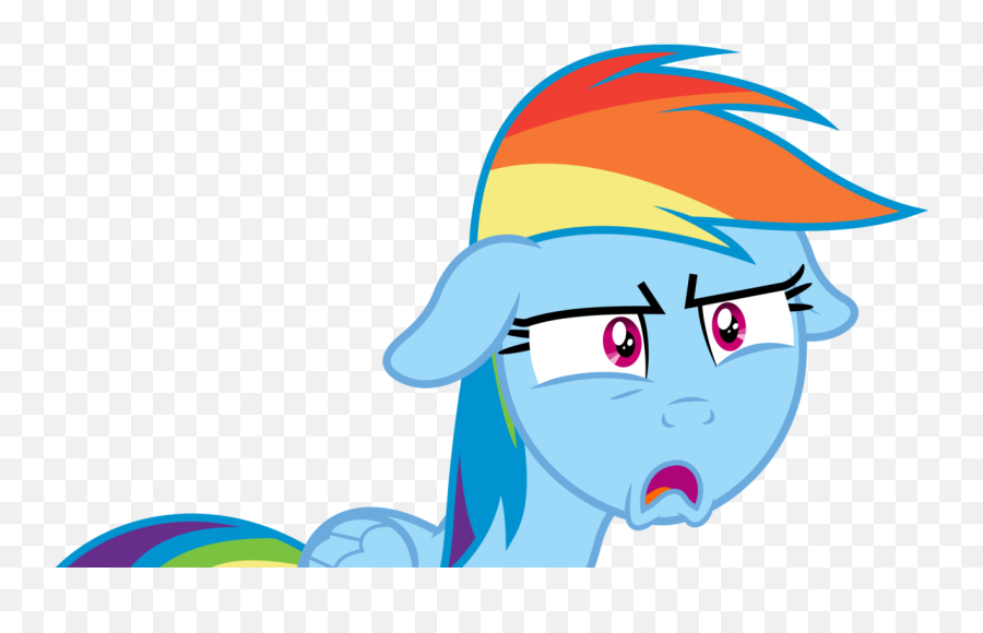 Rainbow Dash Shocked Face Png Image - Mlp Rainbow Dash Funny Face,Shocked Face Png