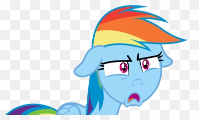 Rainbow Dash Shocked Face Png Image - Mlp Funny