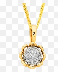 Diamond Pendant - Yellow Gold 756959 Transparent Png