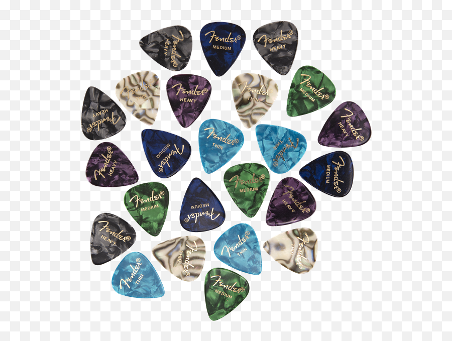 Fender Musical Instruments - 351 Shape Premium Celluloid Picks Mixed 24 Pack Fender Png,Guitar Pick Png