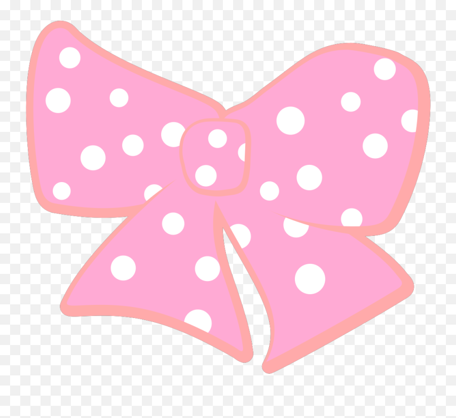 Bow With Polka Dots Svg Clip Arts Download - Download Clip Pink Ribbon Polka Dot Png,Dots Png