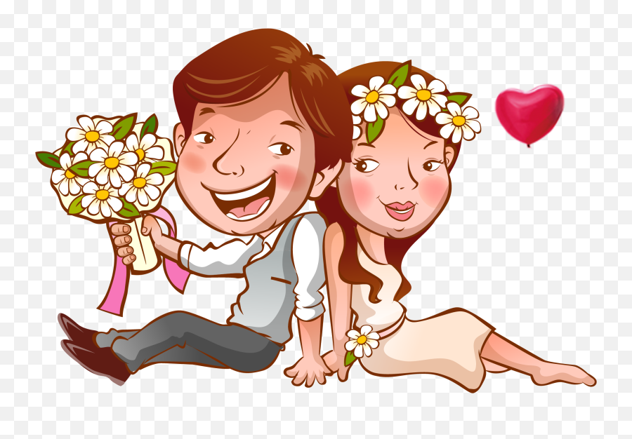Happy Couple Png - Wedding Invitation Template Cartoon,Casa Png