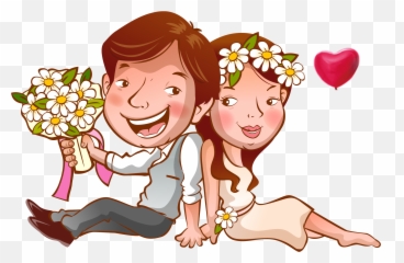 Happy Couple Png - Wedding Invitation Template Cartoon,Casa Png