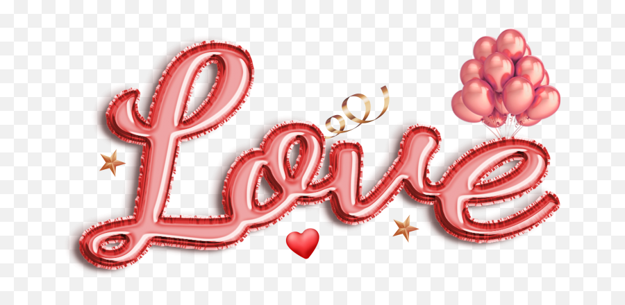 Love Text Balloon Png Image Hd - Love Text In Png,I Love Png