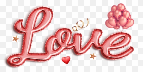 Love Text Balloon Png Image Hd - Love Text In