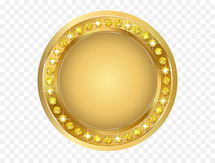 Download Seal Gold Png Transparent Clip Art Image - Circle Gold Frame Png,Gold Banner Png