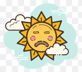 Sad Sun Icon - Free Download PNG and Vector Icons Aesthetic Logo Tik Tok