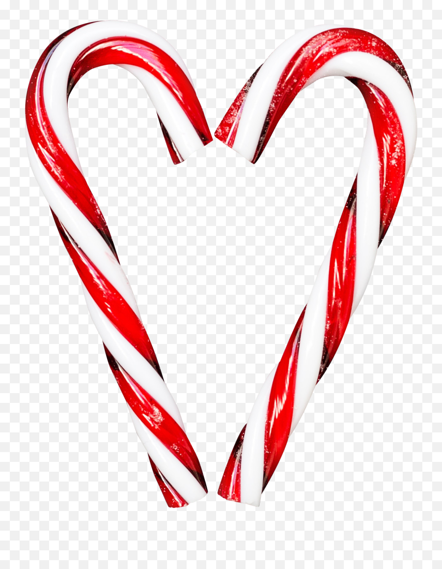 White Candy Canes Form Heart Png - Candy Cane Heart Png,Candy Hearts Png