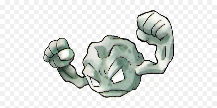 074 Geodude Used Rock Throw And Wide - Geodude Original Art Png,Geodude Png