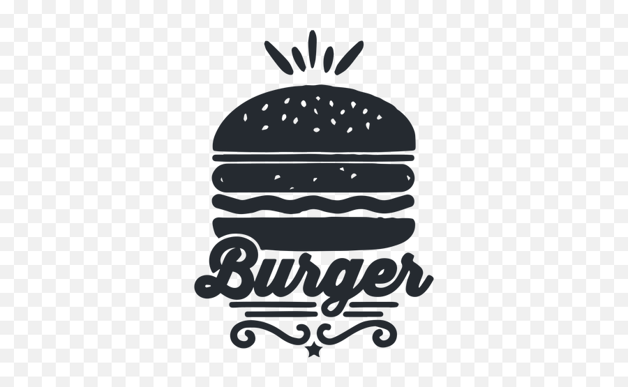 Burger Logo Food Logotype Silhouette - Calligraphy Png,Burger Logos