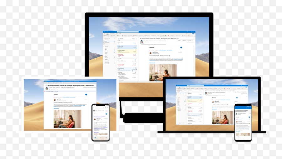 Interactive Yammer Emails Coming To Outlook For Windows Mac - Technology Applications Png,Lumia Phone Icon Time